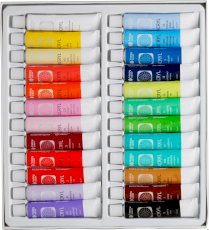 Farba akrylowa zestaw 24 kolorów x 12 ml, Happy Color HA 7370 0012-K24