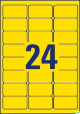Etykiety żółte L6035-20 63,5 x 33,9 20 ark. usuwalne Avery Zweckform