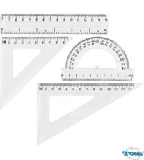 Zestaw geometryczny GR-031T, przezroczysty GRAND 130-1640