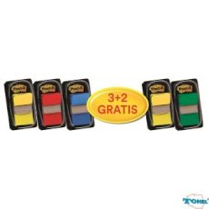 Zestaw promocyjny zakładek POST-IT (680 -P5+2), PP, 25,4x43,2mm, mix kolorów, 3+2 GRATIS
