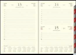 Kalendarz Cross z gumką i ażurową datówką B5 dzienny p. kremowy Nr kat. 204 B5DRK granat WOKÓŁ NAS