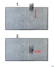 Segregator A4 75mm czarny CLICK&GO (oprawa+mechanizm, zestaw do samodzielnego złożenia)  OPEN