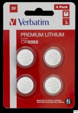 Baterie VERBATIM LITHIUM CR2032 3V BLISTER 4szt. 49533
