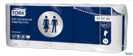Papier toaletowy TORK Premium, 3 warstwy, kolor biały, makulatura, 19,4m, (10 rolek) system T4 110792