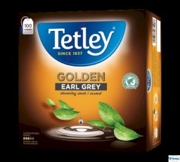 Herbata TETLEY GOLDEN EARL GREY czarna 100 saszetek z zawieszką