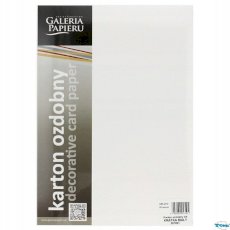 Karton ozdobny Kratka biały 20 szt./op. 240 g/m2