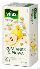 Herbata VITAX INSPIRATIONS Rumianek & Pigwa 20t *1,5g ziołowa bez zawieszki