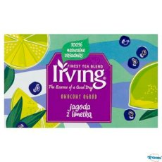 Herbata IRVING jagoda z limetką 20 kopert 2g owocowa