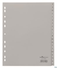 Przekładki PP A4 szare, nadr. indeks, A-Z, 20 części Szary 652010 DURABLE