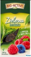 Herbata BIG-ACTIVE zielona liściasta z owocem maliny 100g Herbata BIG-ACTIVE zielona liściasta z owocem maliny 100g