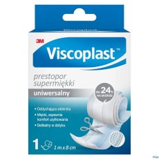 Plaster do cięcia VISCOPLAST Prestopor, supermiękki, 8cmx1m, biały, 4064035061173 Plaster do cięcia VISCOPLAST Prestopor, supermiękki, 8cmx1m, biały, 4064035061173