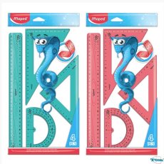 Zestaw TWISTnullN FLEX PULSE MAXI niełamliwy (linijka 30 cm/ekierka 2x/kątom.) 981722 SALE